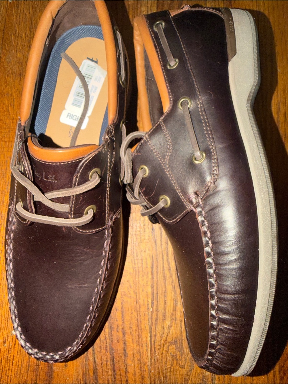 Flag LTD Men's Brown Leather Moccasin Boat Shoes 10.5-NEW